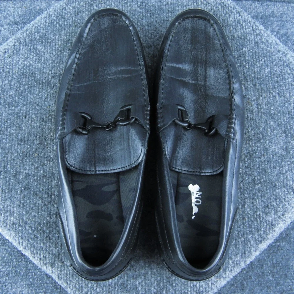 Kenneth Cole Reaction Crespo Horsebit Men Loafer Black Synthetic Slip On Sz‎ 9.5